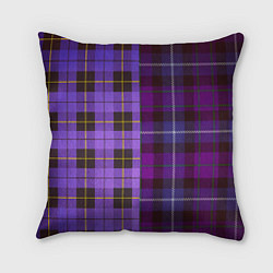 Подушка квадратная Purple Checkered, цвет: 3D-принт