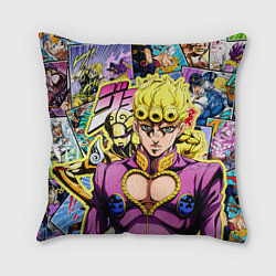 Подушка квадратная JoJos Bizarre Adventure - Джорно Джованна, цвет: 3D-принт