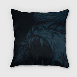 Подушка квадратная Zenit lion dark theme, цвет: 3D-принт