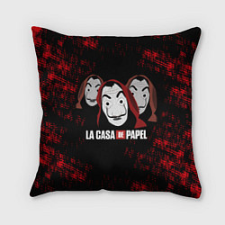 Подушка квадратная БУМАЖНЫЙ ДОМ СЕРИАЛ LA CASA DE PAPEL BELLA CIAO