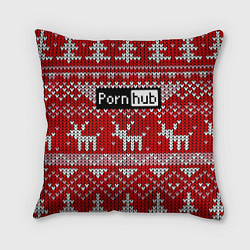 Подушка квадратная Porn Hub новогодний