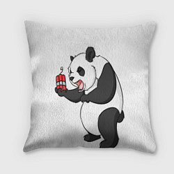 Подушка квадратная Взрывная панда, цвет: 3D-принт