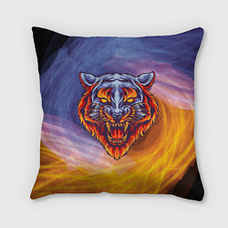 Подушка квадратная Тигр в водно-огненной стихии