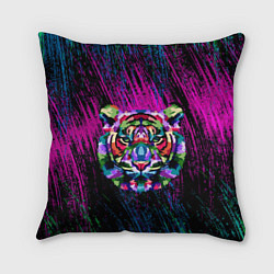 Подушка квадратная Тигр Красочный 2022, цвет: 3D-принт