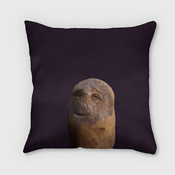 Подушка квадратная Уставший картофель, цвет: 3D-принт