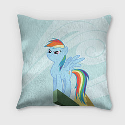Подушка квадратная Радуга Дэш My Little Pony, Май Литл Пони, цвет: 3D-принт