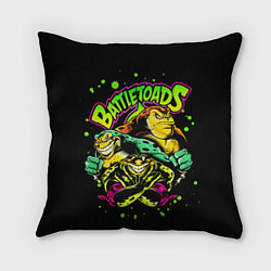 Подушка квадратная Battletoads Боевые Жабы, цвет: 3D-принт