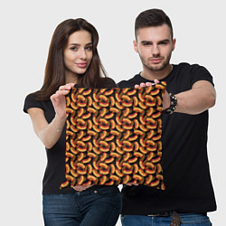 Подушка квадратная Хот-Доги Hot Dogs, цвет: 3D-принт — фото 2