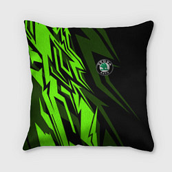 Подушка квадратная Skoda Узор, цвет: 3D-принт