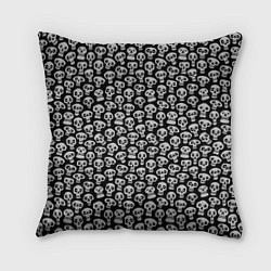 Подушка квадратная Funny skulls, цвет: 3D-принт