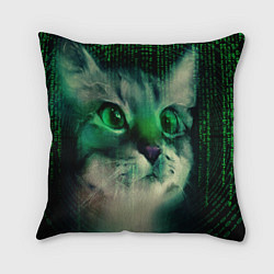 Подушка квадратная Cat in The Digital World, цвет: 3D-принт