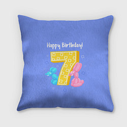 Подушка квадратная Седьмой день рождения