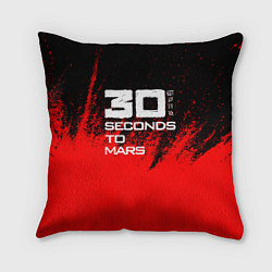 Подушка квадратная 30 Seconds to Mars: Брызги, цвет: 3D-принт