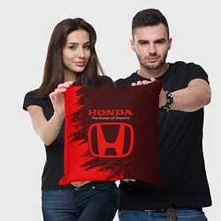 Подушка квадратная HONDA DREAMS Краски, цвет: 3D-принт — фото 2