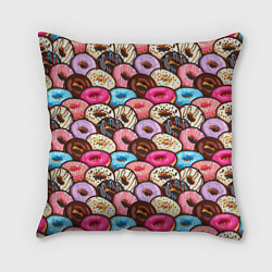 Подушка квадратная Sweet donuts, цвет: 3D-принт