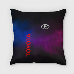 Подушка квадратная Toyota - неоновый дым