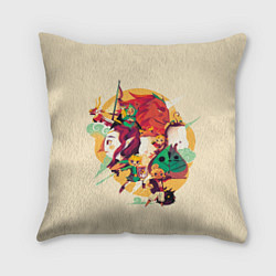 Подушка квадратная Zelda team, цвет: 3D-принт