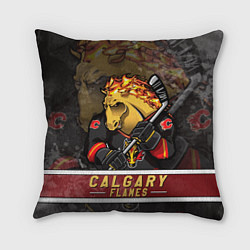 Подушка квадратная Калгари Флэймз, Calgary Flames Маскот