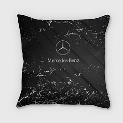 Подушка квадратная Mercedes-Benz штрихи black