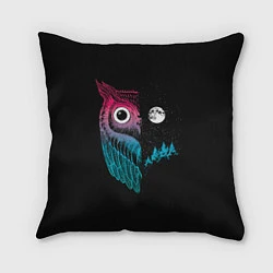 Подушка квадратная Ночная сова Градиент, цвет: 3D-принт