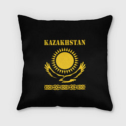 Подушка квадратная KAZAKHSTAN Казахстан, цвет: 3D-принт