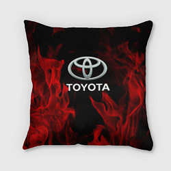 Подушка квадратная Toyota Red Fire, цвет: 3D-принт