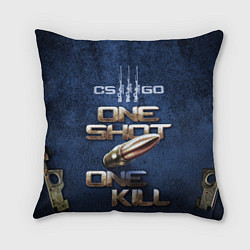 Подушка квадратная One Shot One Kill CS GO