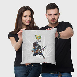 Подушка квадратная Yasuo Meme, цвет: 3D-принт — фото 2