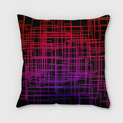 Подушка квадратная Кривая клетка, цвет: 3D-принт