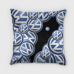 Подушка квадратная Volkswagen logo Pattern