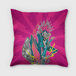Подушка квадратная Крейзи-рок-обезьяна, цвет: 3D-принт