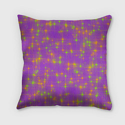 Подушка квадратная Космос, лиловое звёздное небо, цвет: 3D-принт