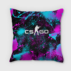 Подушка квадратная КС ГО НЕОН CS GO NEON