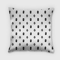 Подушка квадратная Узор Mono White Dope Camo Dope Street Market