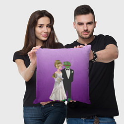 Подушка квадратная Свадьба - Чертовски привлекательные, цвет: 3D-принт — фото 2