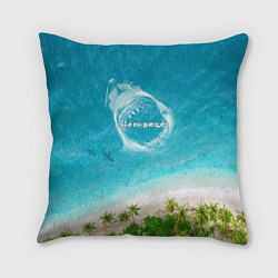Подушка квадратная Акула - пасть, цвет: 3D-принт