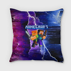 Подушка квадратная Minecraft Neon