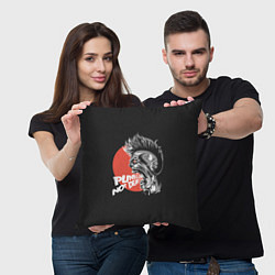 Подушка квадратная PUNKS NOT DEAD - Панк, цвет: 3D-принт — фото 2