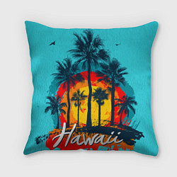 Подушка квадратная Hawaii Солнце, Пальмы