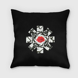 Подушка квадратная RHCP Logo Red Rose