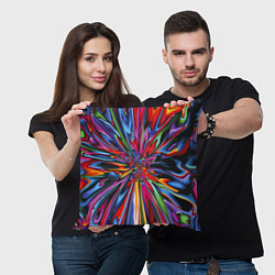 Подушка квадратная Color pattern Impressionism, цвет: 3D-принт — фото 2