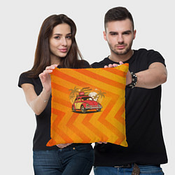 Подушка квадратная Enjoy Summer car, цвет: 3D-принт — фото 2