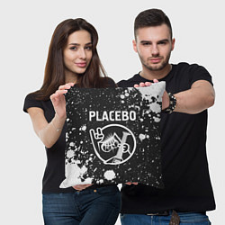 Подушка квадратная Placebo - КОТ - Брызги, цвет: 3D-принт — фото 2