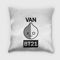 Подушка квадратная BTS VAN BT21, цвет: 3D-принт