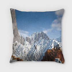 Подушка квадратная Minecraft Mountains Video game