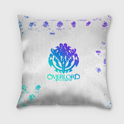 Подушка квадратная Overlord неоновый логотип, цвет: 3D-принт