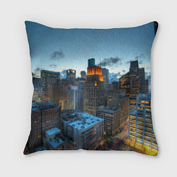 Подушка квадратная Городские будни, цвет: 3D-принт