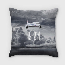 Подушка квадратная Пассажирский самолет Ту-214