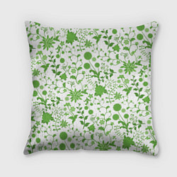 Подушка квадратная Зелёное поле, цвет: 3D-принт