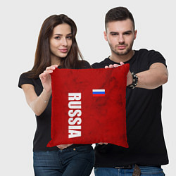 Подушка квадратная RUSSIA - RED EDITION - SPORTWEAR, цвет: 3D-принт — фото 2